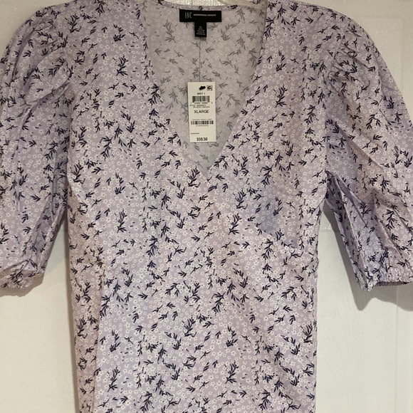 INC Floral Puff-Sleeve Blouse, - Picture 5 of 11